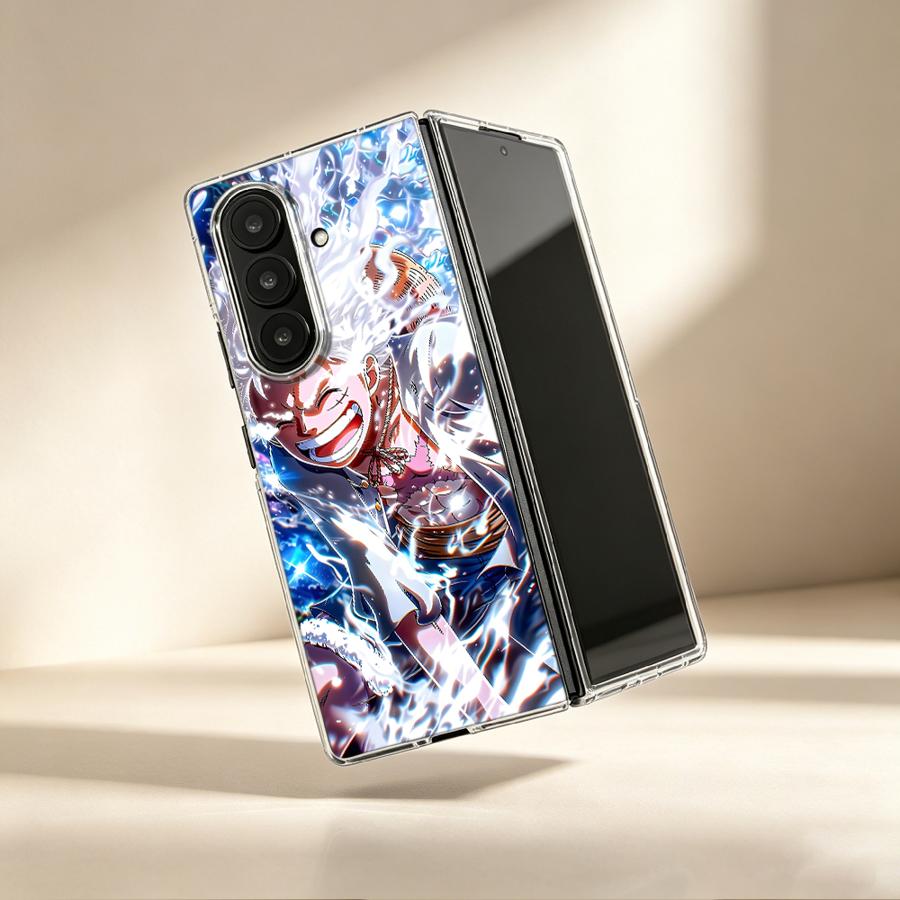 Phone Cases Z Fold 4 - Cartoon One Piece Transparente Weiche Handyhülle