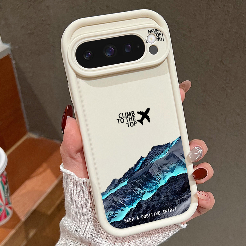 Phone Cases Pixel 9A - Flugzeug Schnee Berg Muster Handyhülle für