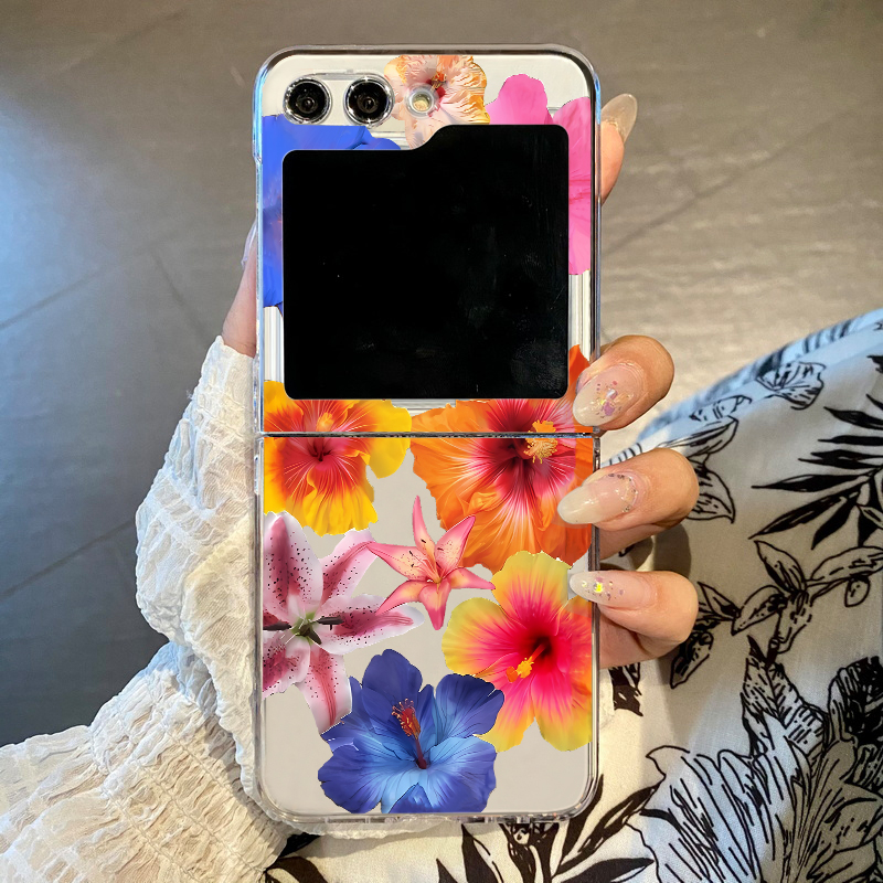 Phone Cases Z Fold 4 - Realistische Blumendruck-Handyhülle für Samsung Galaxy Z