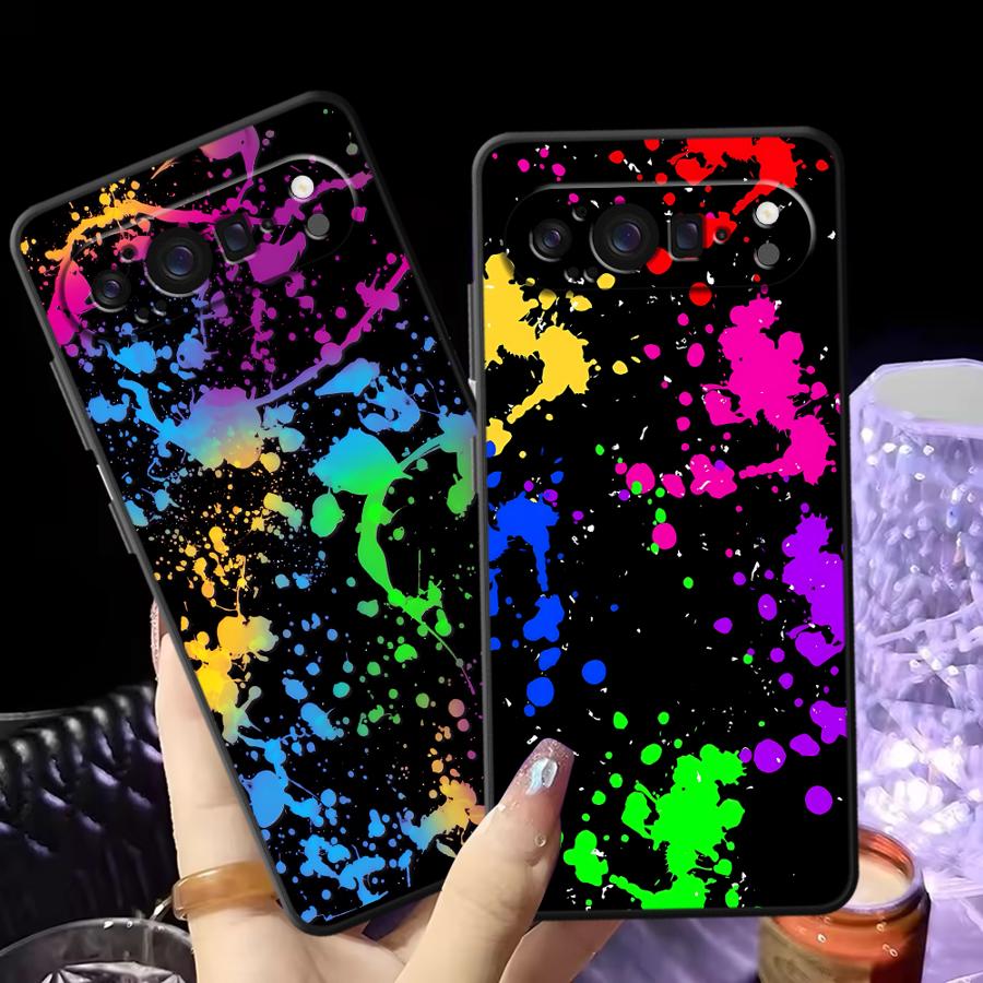Phone Cases Pixel 9A - Regenbogen-Farbspritzer Handyhülle für Google Pixel 10A