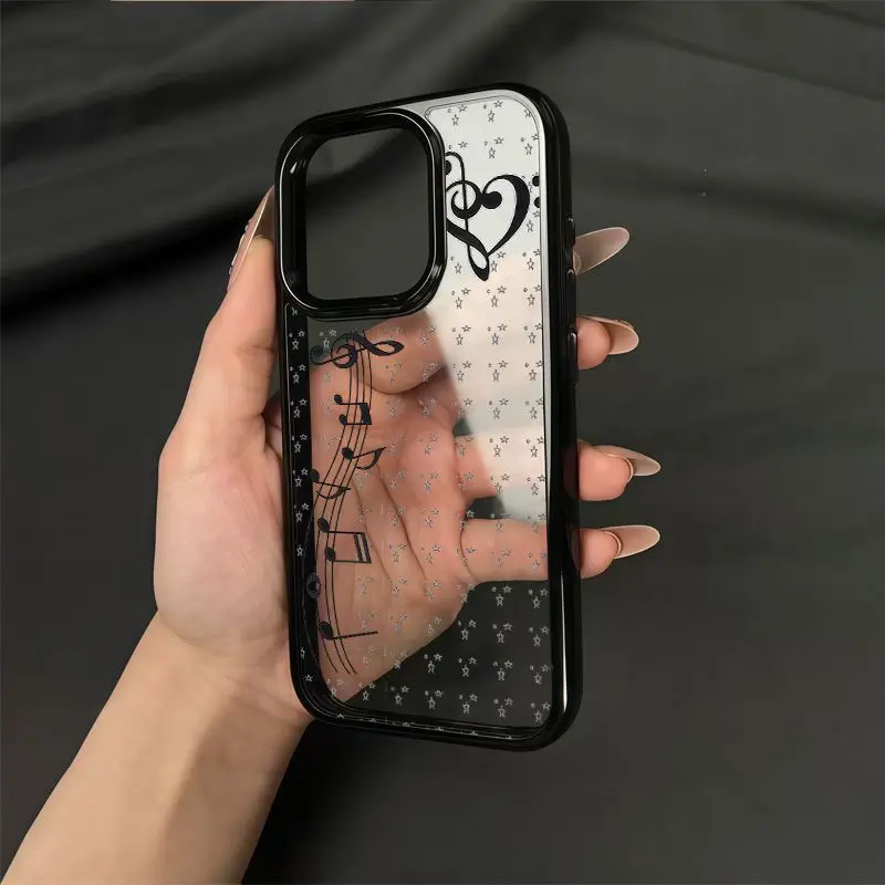 Phone Cases Girly - Neue Niedliche INS-Style Cartoon-Mädchen Musiknoten-Stern Handyhülle