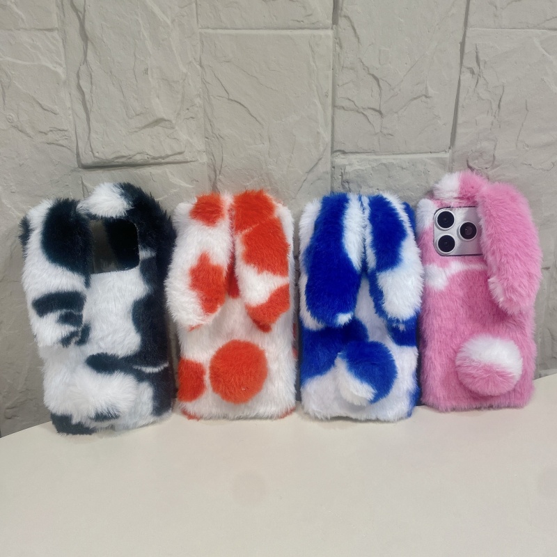 Phone Cases For Iphone 16 - Niedliche Hasen-Design Flauschige Handyhüllen für iPhone