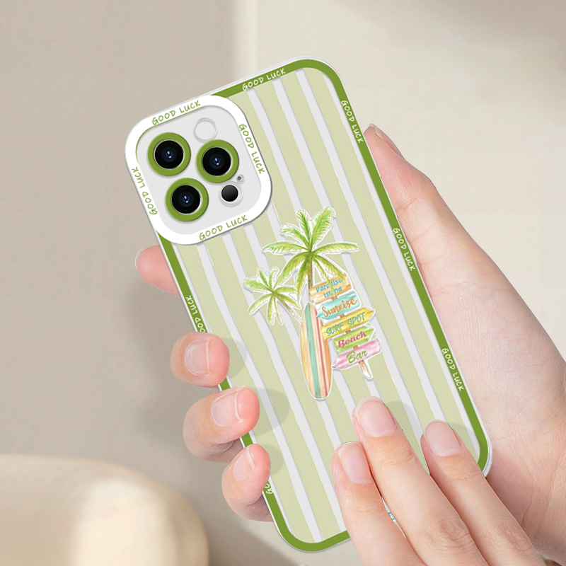 Sommerliche Palm-Kokosnuss-Bau – Phone Cases Clear Bewertung und Preis