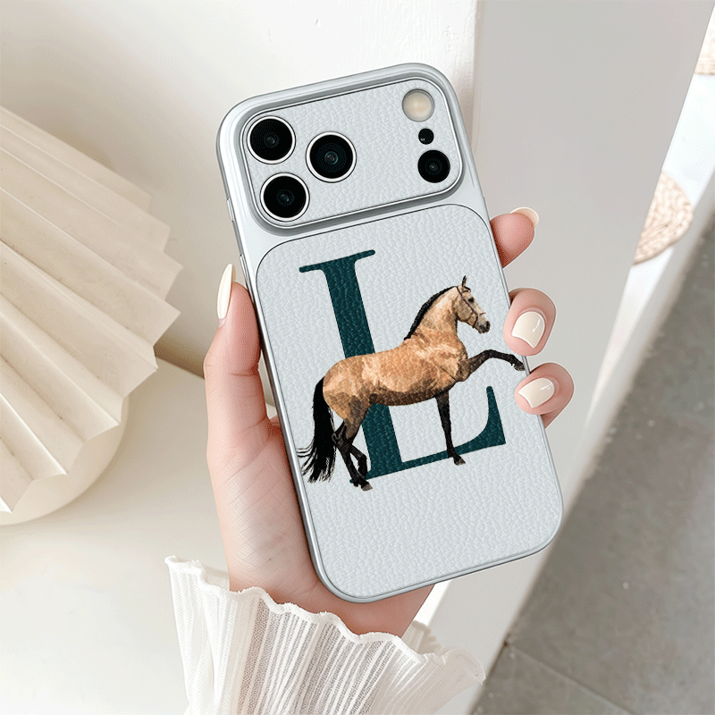 Tan Horse Near Letter L Leder- – Phone Cases Near Bewertung und Preis
