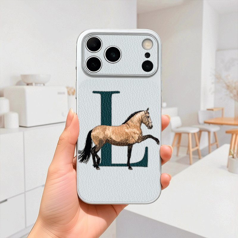 Tan Horse Near Letter L Leder- – Phone Cases Near Bewertung und Preis