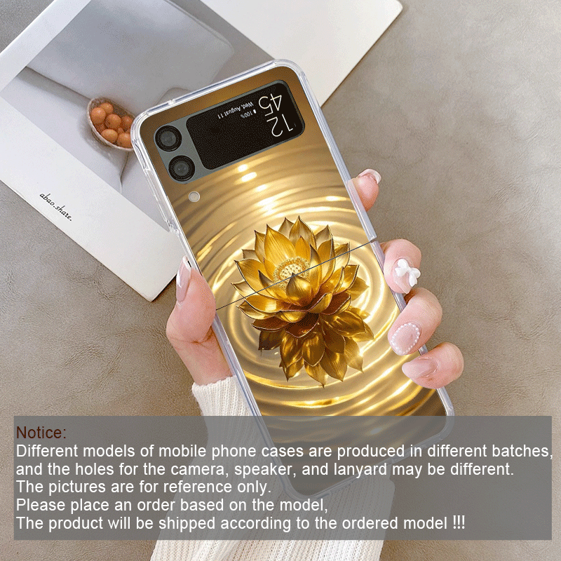 Kreative goldene Lotusblumenmu – Phone Cases Z Fold 4 Bewertung und Preis