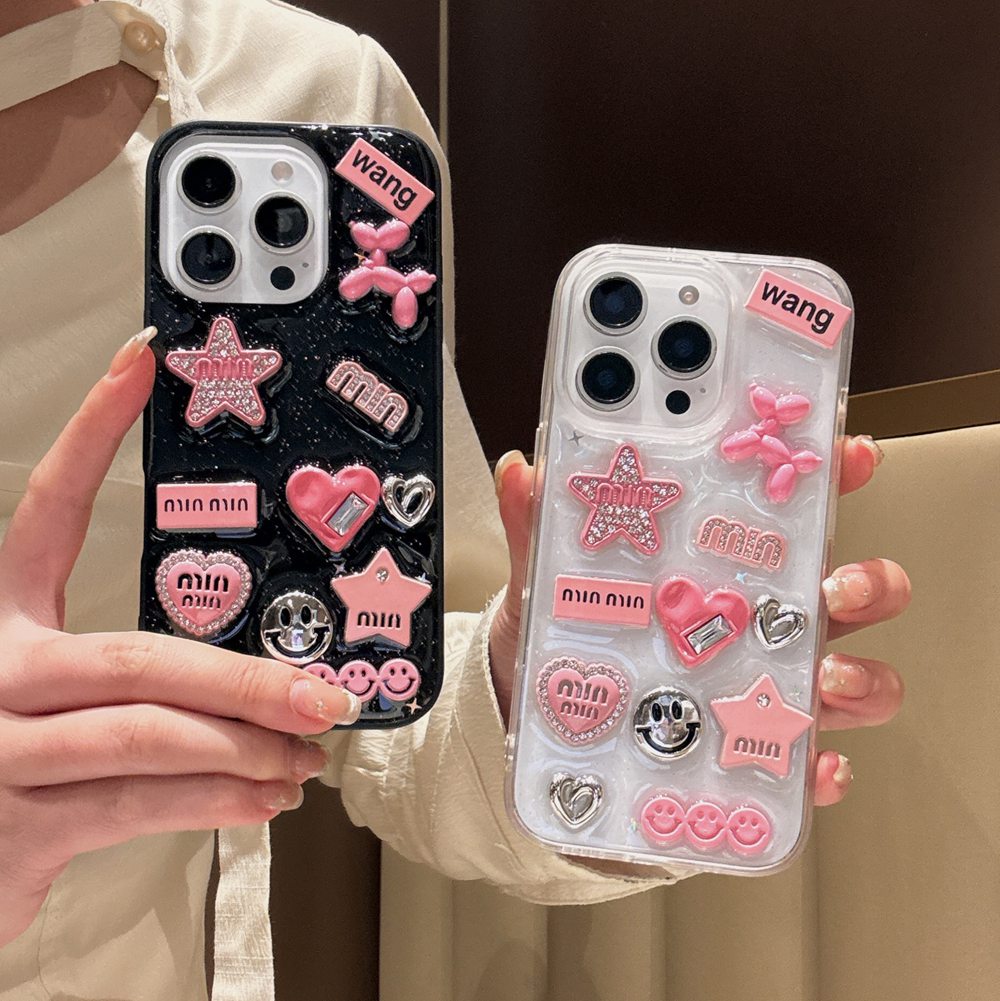 Süße 3D Love Heart Y2K Star Sp – Phone Cases Dior Bewertung und Preis
