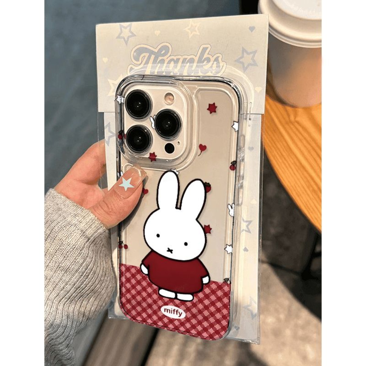 Niedliche Miffy-Kaninchen Hand – Phone Cases Rubber Bewertung und Preis