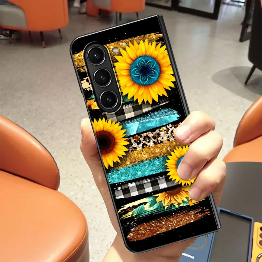 Zebra gestreifte Sonnenblumen- – Phone Cases Z Fold 4 Bewertung und Preis