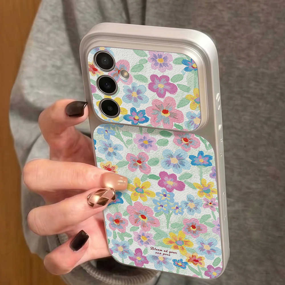 Bunte Blumen-Leder-Handyhülle  – Phone Cases Galaxy S26 Bewertung und Preis