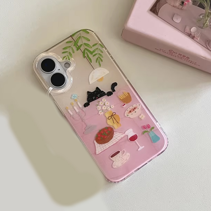 Ins Girl Niedliche Esstisch-Ka – Phone Cases Girly Bewertung und Preis