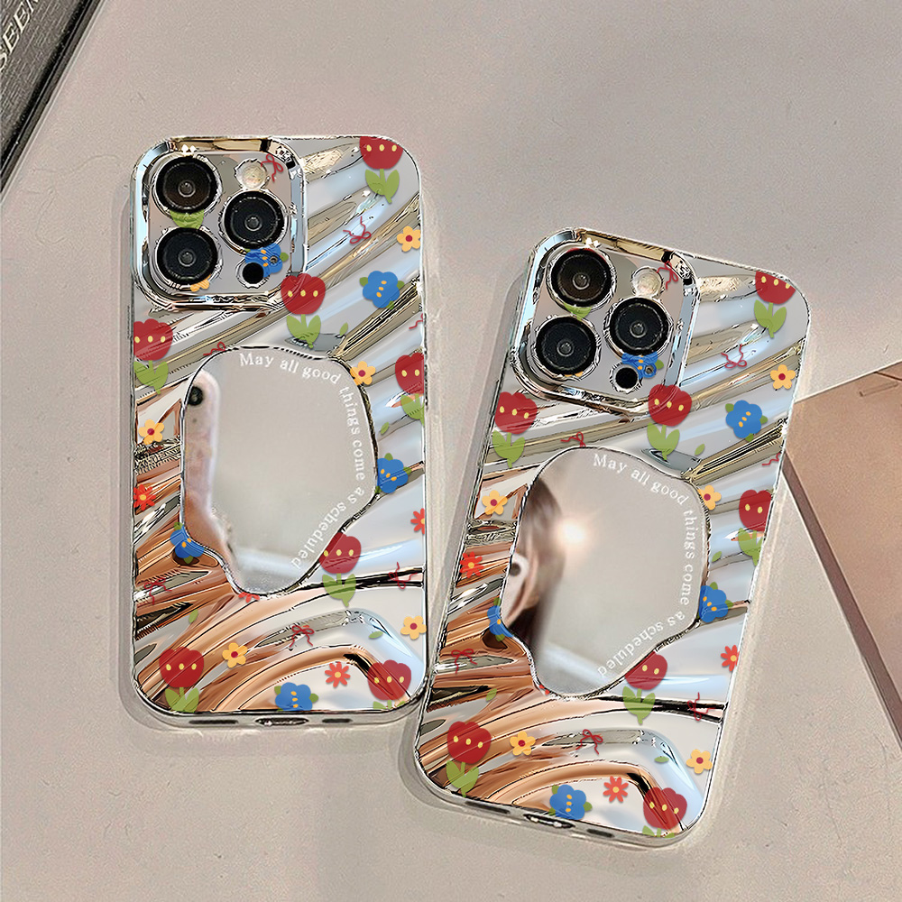 Silberne Muster-Spiegel-Handyh – Phone Cases Girly Bewertung und Preis