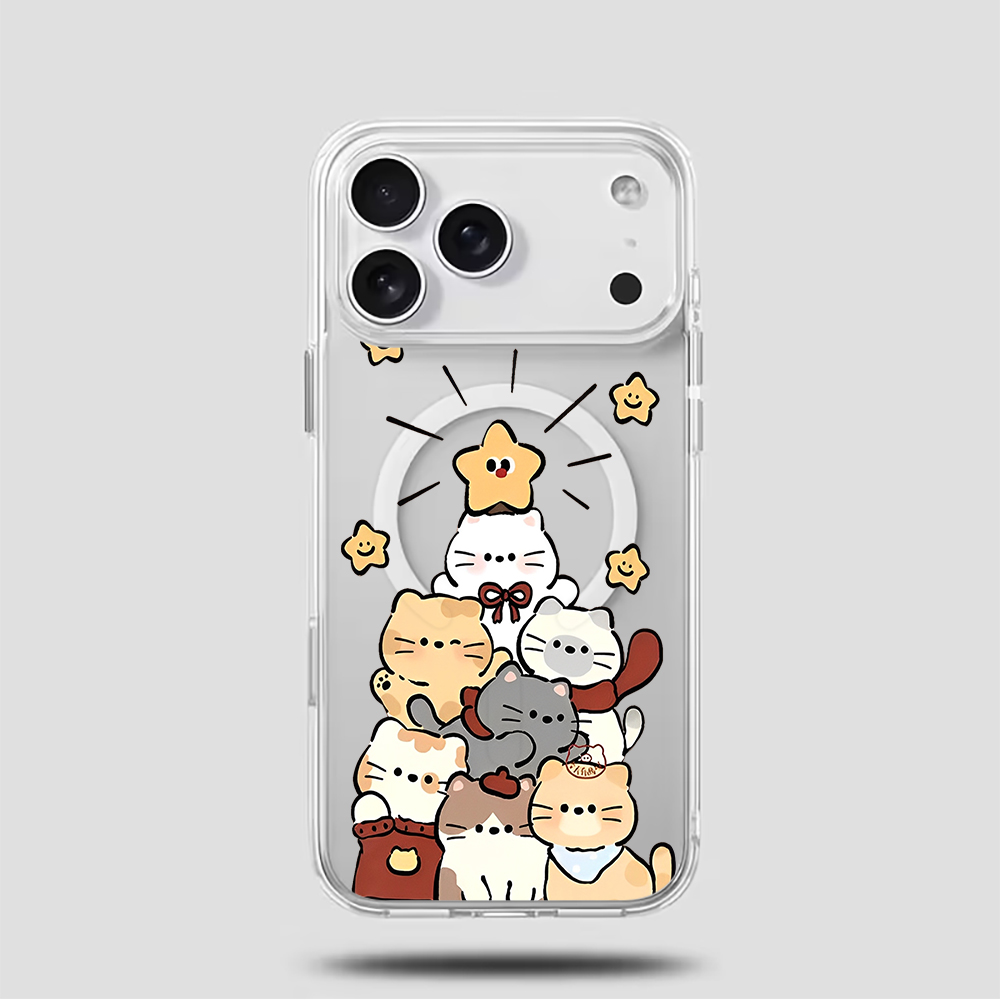 Niedliche Cartoon-Kätzchen-Dru – Phone Cases Clear Bewertung und Preis
