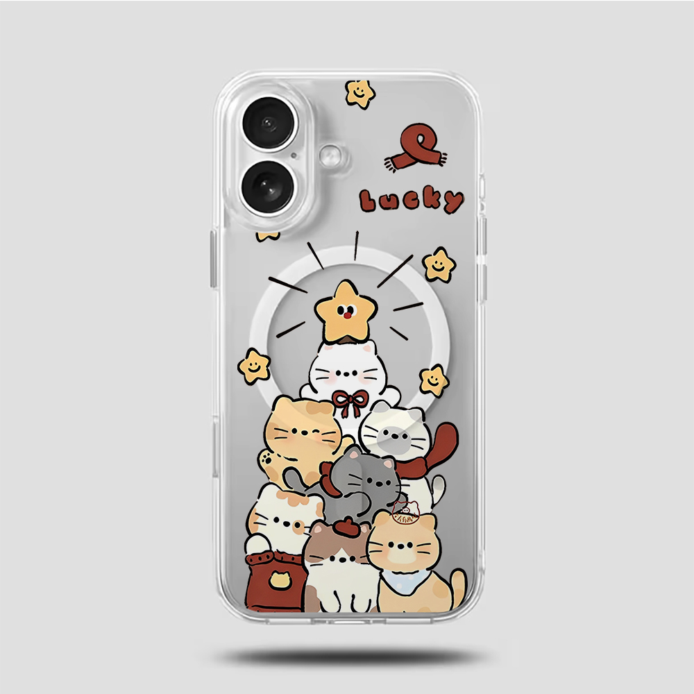 Niedliche Cartoon-Kätzchen-Dru – Phone Cases Clear Bewertung und Preis
