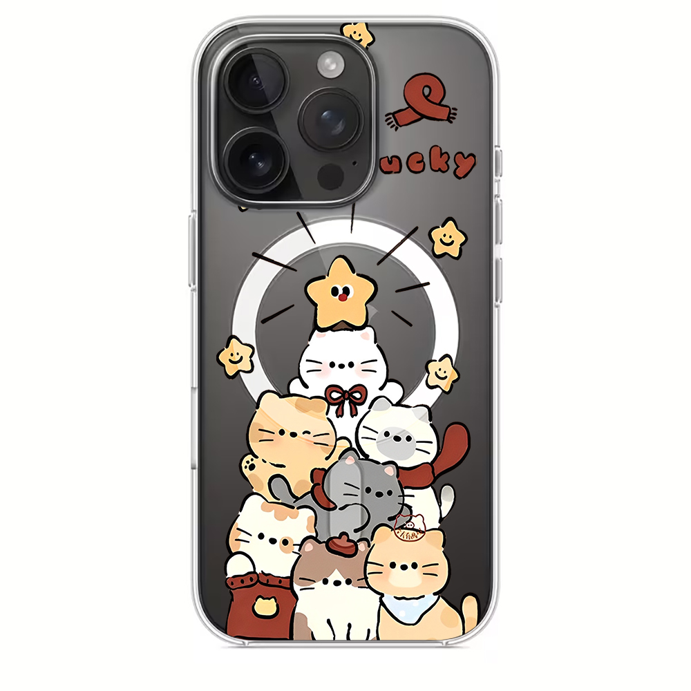 Niedliche Cartoon-Kätzchen-Dru – Phone Cases Clear Bewertung und Preis